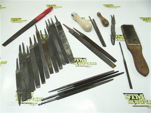 Assorted lot of round triangular circle &amp; flat hand files nicholson for sale