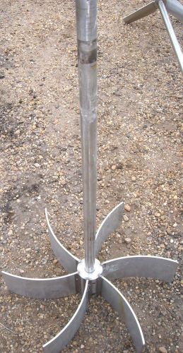 15&#034; 316 Stainless Steel Mixer Impeller with 1&#034; shaft USED