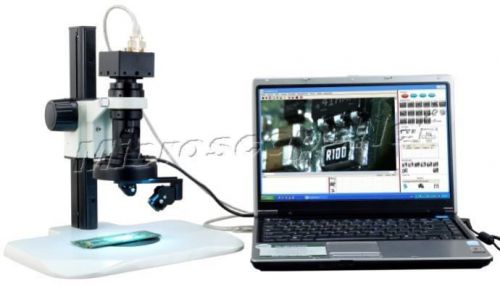 Inspection 3 Dimension Rotary  Zoom Microscope with USB2.0 Port + LED Ring Light