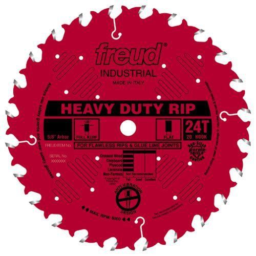 Freud LM72R008 8-Inch 24 Tooth FTG Ripping Saw Blade with 5/8-Inch Arbor and Per