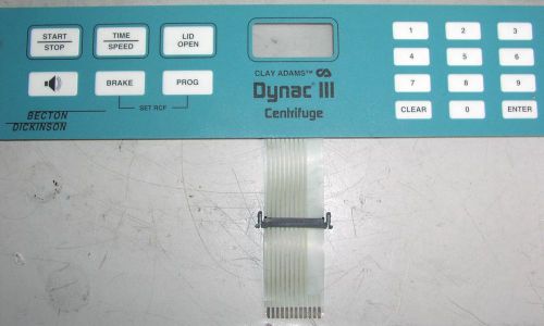 Clay Adams Dynac III Centrifuge. Front Panel Assy