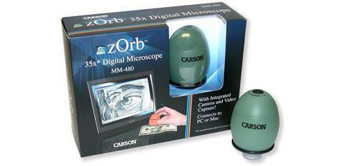 CARSON ZORB DIGITAL USB MICROSCOPE 53x MAGNIFICATION W/ FREE DOWNLOAD: NEW!