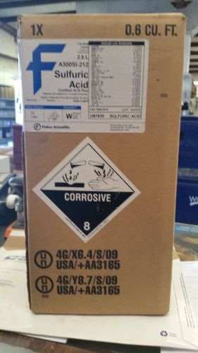 Fisher scientific sulfuric acid 2.5l 95.0 to 98.0 w/w% p/n a300-212 for sale