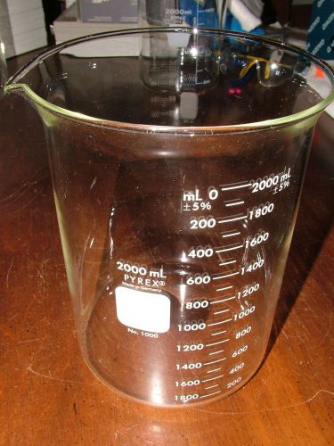 Kimax 2000 ml glass beaker #14005 heavy duty for sale