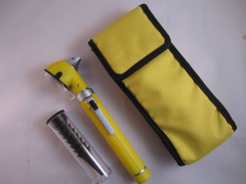 Mini Fiber Optic Otoscope Diagnostic ENT Set Yellow -Vetkare