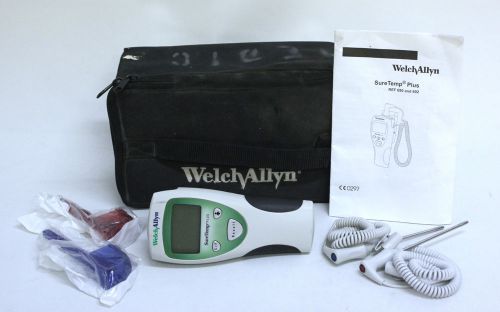 WELCH ALLYN SureTemp Plus 690 Electronic Digital Thermometer + 2 Probes &amp; Case