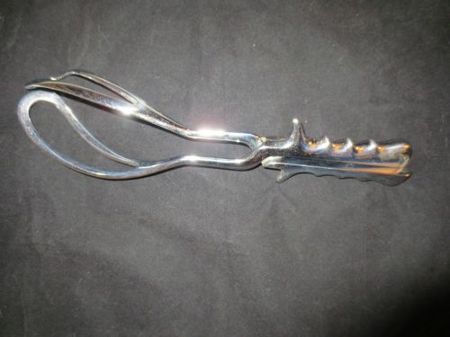 KNY-SCHEERER GERMANY VINTAGE/ANTIQUE OBSTETRICAL FORCEPS #16 Chrome-Plate