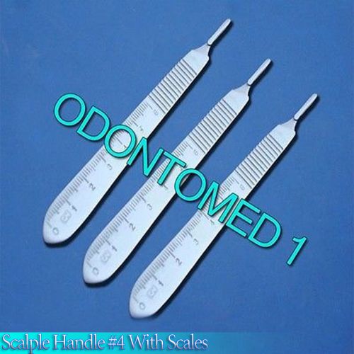 12 Scalpel Handle W/ Scale # 4 Surgical Dental Veterinary Instruments