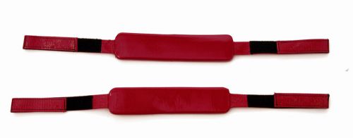 Red replacement straps for spineboard head immobilizer units