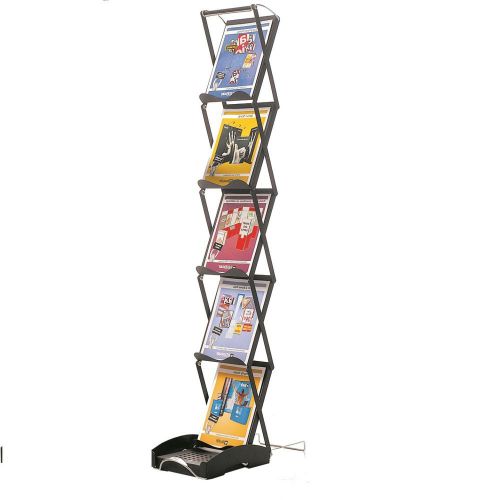 Collapsible Folding Portable Flyer Literature Rack Mark Bric SwingUp Brochure