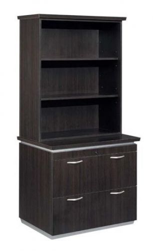 New pimlico laminate 2-drawer office lateral file/filing cabinet with hutch for sale