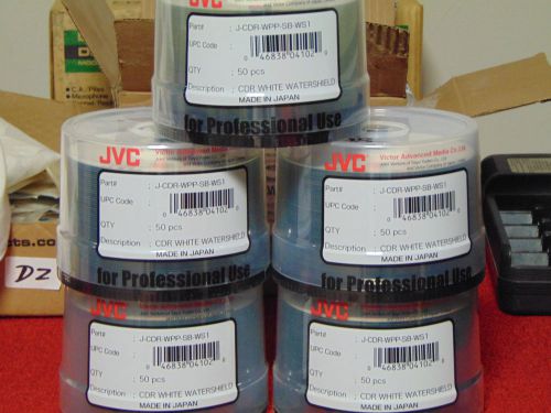 GREAT PRICE 250 JVC CDR White Watershield blank CD tapes Made in Japan