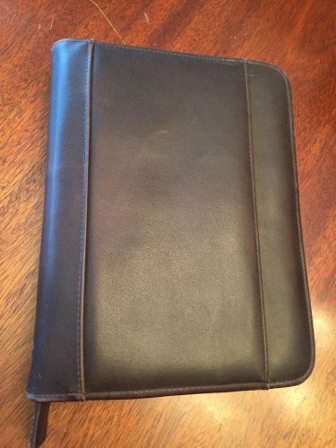 3 Ring LEATHER Day Runner Planner Cover BINDER Brown Excellent