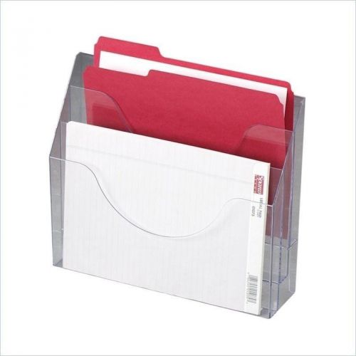 Wall 3 Pocket File Folder Organizer Office Storage Clear Plastic Business New