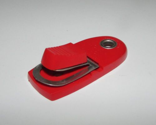 Vintage 1960&#039;s Sterling 2 1/2&#034; thumb plastic red HOLE PUNCH Made in USA