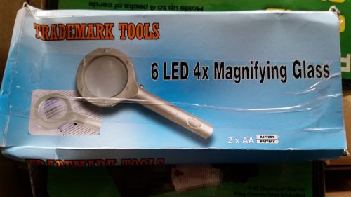 Trademark Tools 4x Magnifying Glass - 6 LED Lights Durable Design