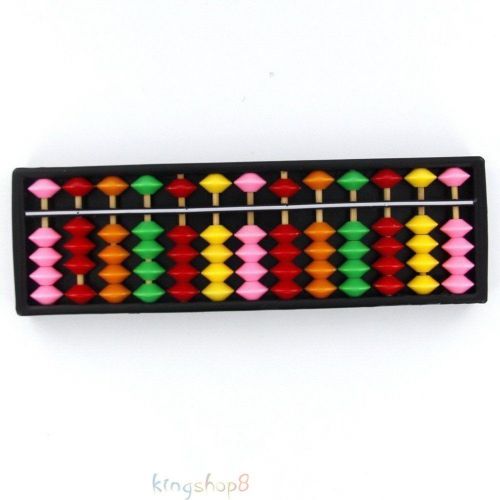 Portable abacus arithmetic soroban calculating tool 13 rods for school children for sale