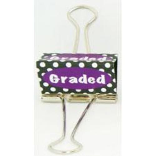 Ashley Productions Black Dots On White Binder Clips Classroom Management