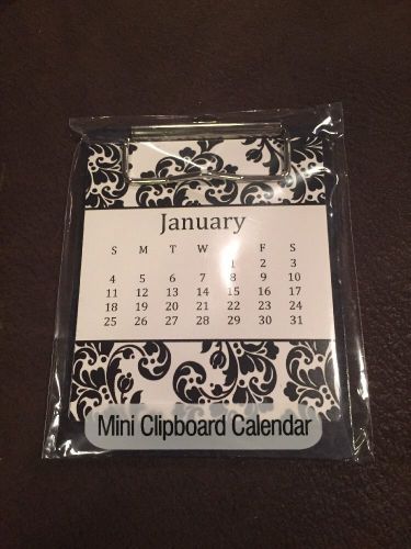 Mini Clipboard &amp; 2015 Calendar Pages. 4x5&#034;. Studio 18. Black &amp; White