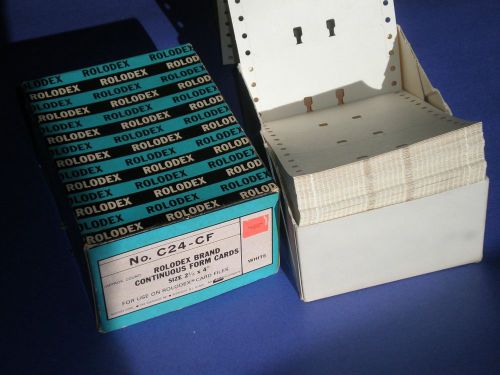 Original ROLODEX-BRAND Continuous Form Cards 2 1/6 x 4&#034; White US-Made 390 Count