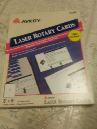 Avery 5386 Laser Rotary Cards 5386 3 x 5 150 Pack Genuine