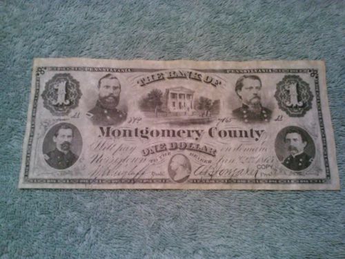 Old Union State Currency $1doller large size note bank paper  rare copy