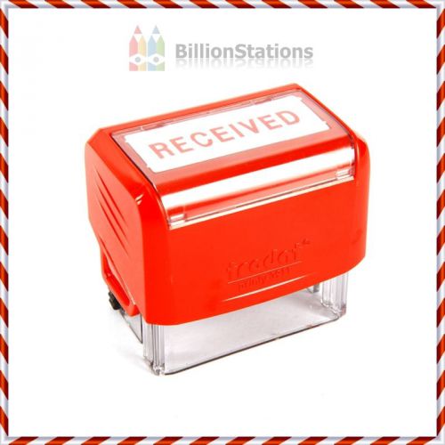 TRODAT RUBBER STAMP SELF-INKING &#034;RECEIVED&#034; - RED INK