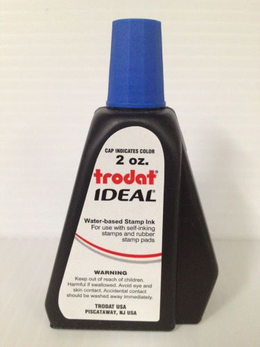2 oz BLUE Trodat / Ideal Stamp Refill Ink (self inking stamps &amp; stamp pads)