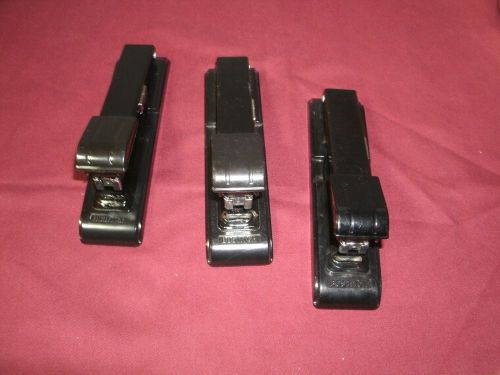 3 BOSTITCH B8 BLACK MADE IN USA SMALL STAPLERS WORKING