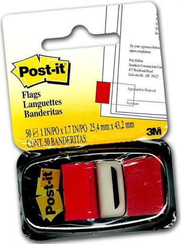 Post It 1 Inch Red Flags with Dispenser 4 Packs Model 680 50 Flags Per Dispenser
