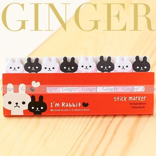 I&#039;m Rabbit Funny 120 Pages Sticker Post It Bookmark Mark Flags Sticky Notes