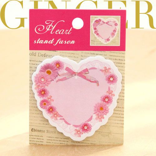 Bowknot Flower Heart Sticker Post It Bookmark Mark Memo Pads Sticky Notes AB01