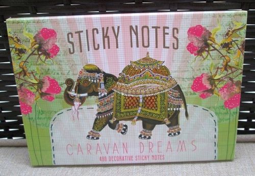 Papaya Art Elephant Pink Green Sticky Note Pack Set Fashion Post It Floral Desk
