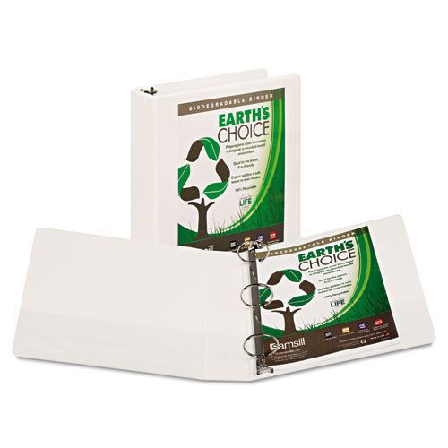 Earth&#039;s Choice Biodegradable Round Ring View Binder, 2&#034; Capacity, White