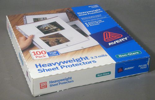 376 sheet protectors. Avery Non-Glare Heavyweight and C-Line clear. 8.5 x 11 in.