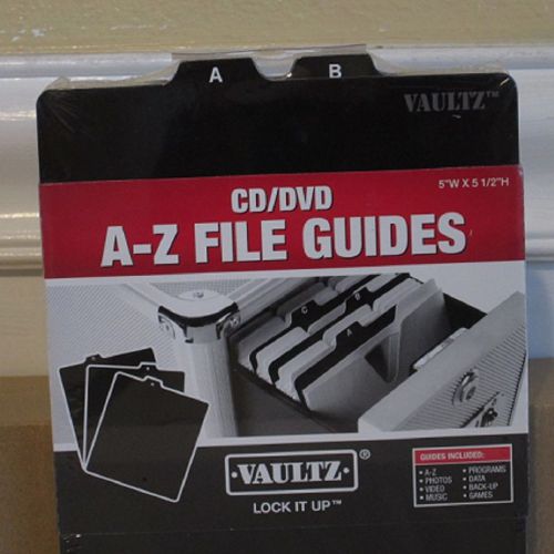 Vaultz A-Z File Guides CD/DVD Storage Dividers for CD &amp; DVD Storage