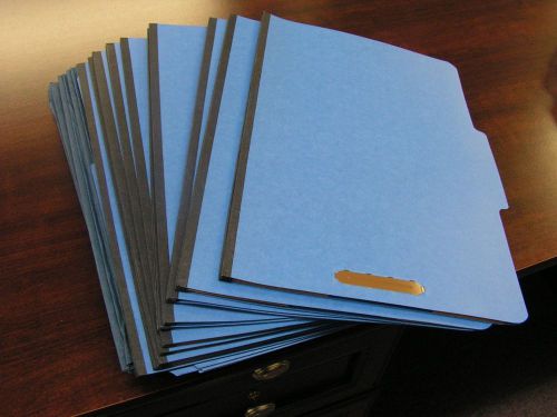 23 Universal 10311 Pressboard Classification Folders, Legal, Six-Section, Blue