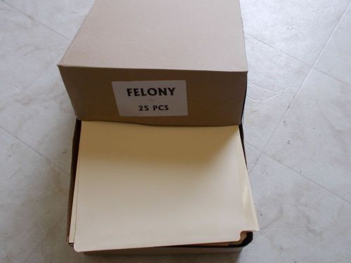 Box of 25 American Filing Systems Felony Legal Folders