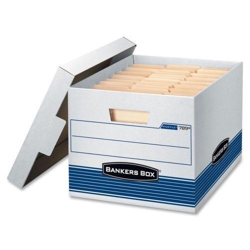 Fellowes  inc quick/stor box  12&#034;x15-1/4&#034;x10-1/4&#034;  12/ct  white/blue for sale