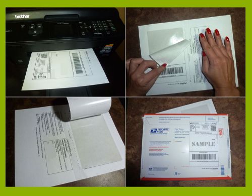 100 laser/inkjet shipping labels with paper receipt perfect for ebay &amp; paypal for sale