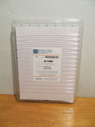 4&#034; x 1&#034; labels - removable white matte - onlinelables.com # ol75wr for sale
