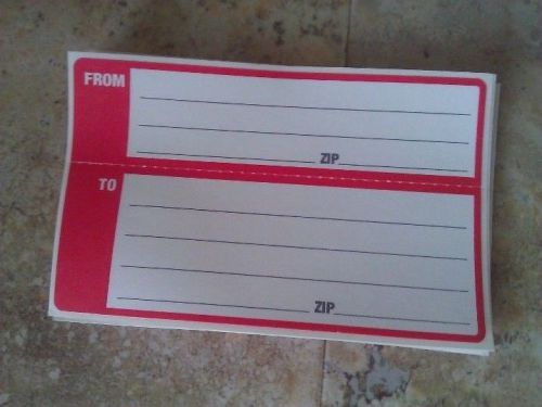 Pack of 15 To And From Address Labels Perforated Peel And Stick