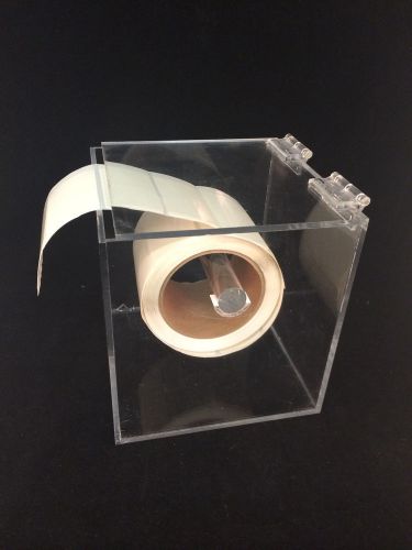 Plexiglass Label Dispenser 7&#034; x 6&#034; x 6&#034; - Holds up to 5&#034; Wide Labels NEW!