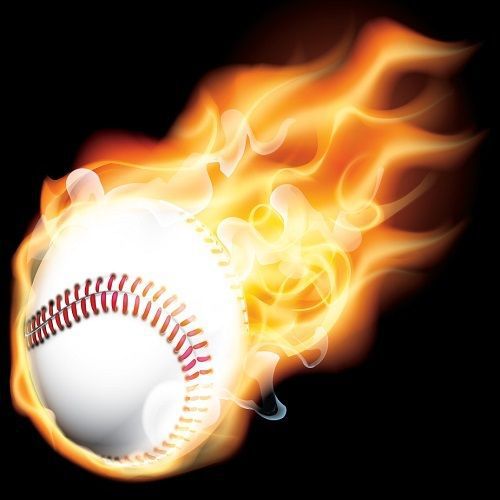 30 Custom Burning Baseball Personalized Address Labels