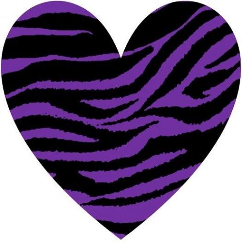 30 Custom Purple Zebra Heart Personalized Address Labels