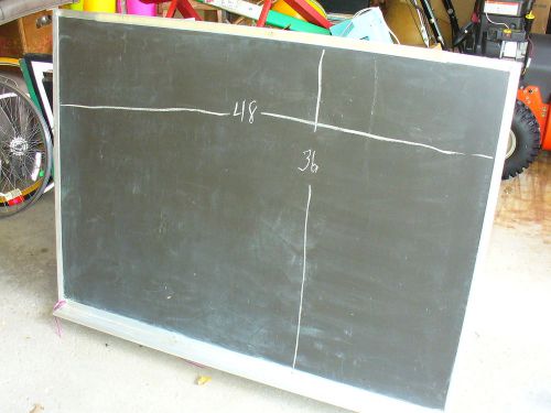 quality SCHOOL / BUSINESS SLATE 48&#034; CHALKBOARD w/aluminum frame, chalk tray
