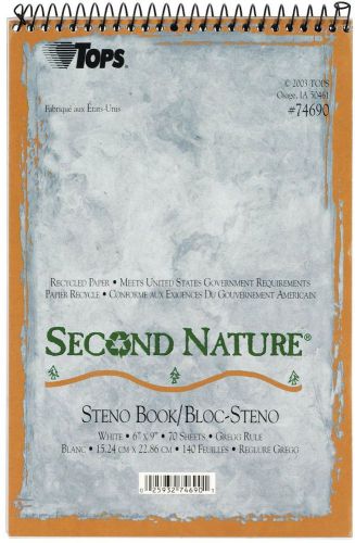 Second Nature Spiral Steno Books Recycled 6 X 9 Gregg Rule Tan Per