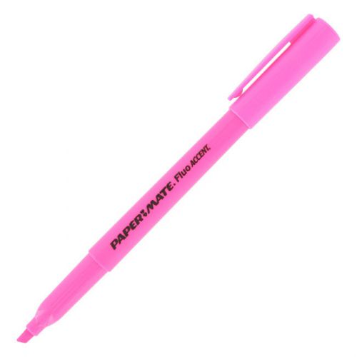 Paper Mate Intro Micro Chisel Tip Highlighters, Fluorescent Pink, 6 Dozen