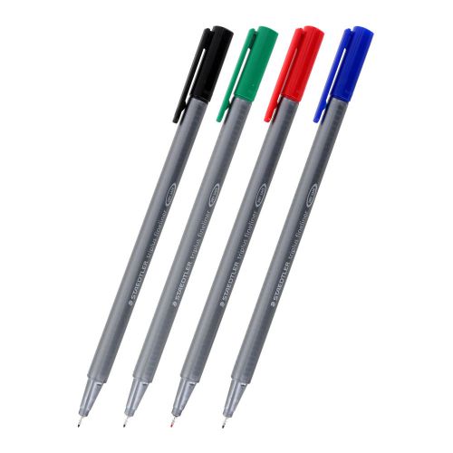 Staedtler Triplus Fineliner 0.3mm Assorted Markers, Pack of 4