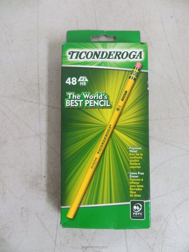 Dixon Ticonderoga Wood-Cased #2 Pencils, 48-Count, Yellow (13922)